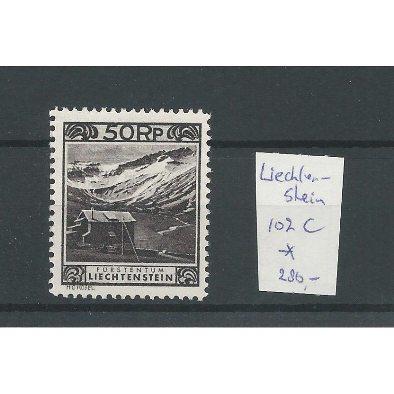 Liechtenstein 102C Landschaften & Fürsten  MH/unused  CV 350 €