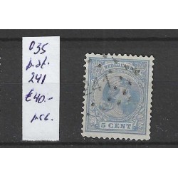 Netherlands 35 with numeral dot cancel 241  VFU/used CV 40 €