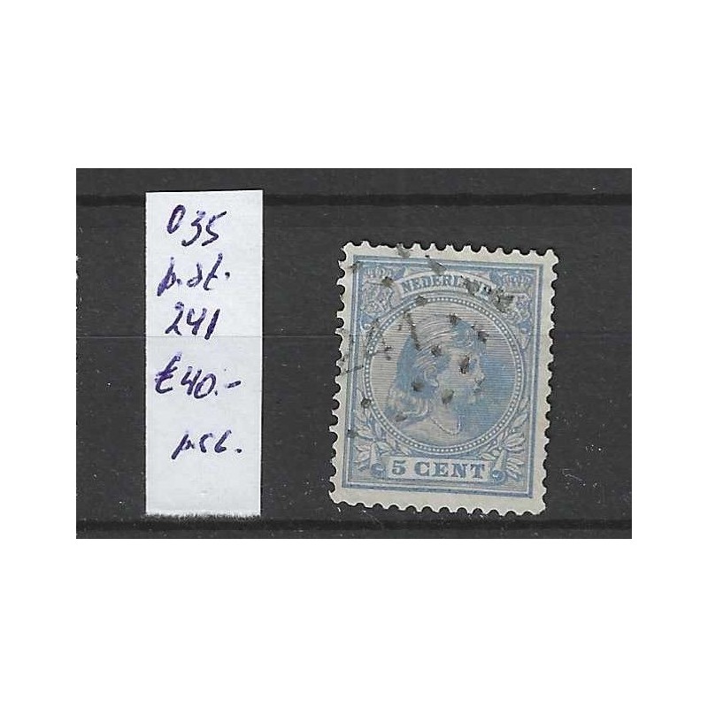 Netherlands 35 with numeral dot cancel 241  VFU/used CV 40 €