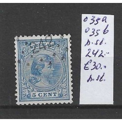 Netherlands 35 with numeral dot cancel 242  VFU/used CV 30 €