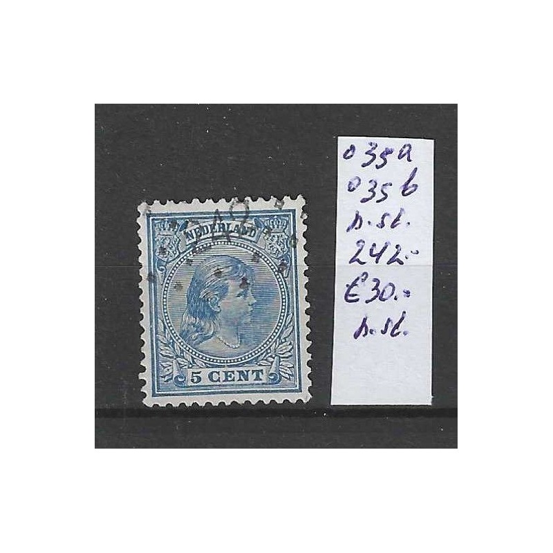 Nederland 35 met puntstempel 242  VFU/gebruikt CV 30 €