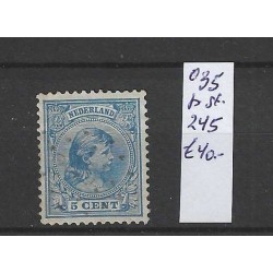 Netherlands 35 with numeral dot cancel 245  VFU/used CV 40 €