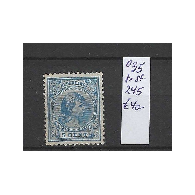 Netherlands 35 with numeral dot cancel 245  VFU/used CV 40 €