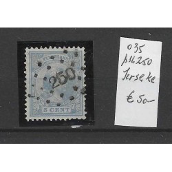 Netherlands 35 with numeral dot cancel 250  VFU/used CV 50 €
