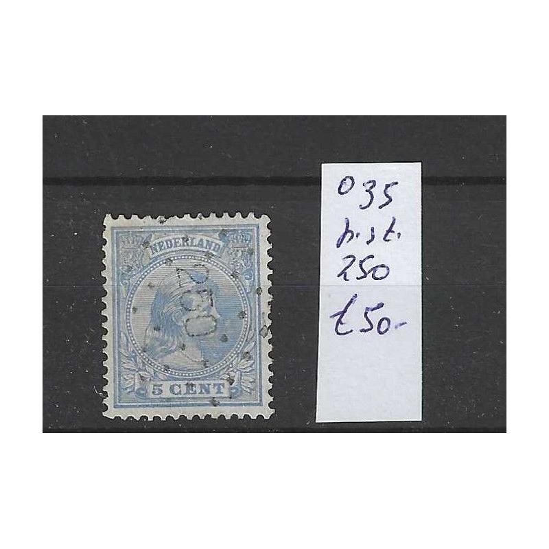 Nederland 35 met puntstempel 250  VFU/gebruikt CV 50 €