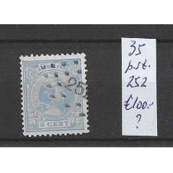 Nederland 35 met puntstempel 252  VFU/gebruikt CV 100 €
