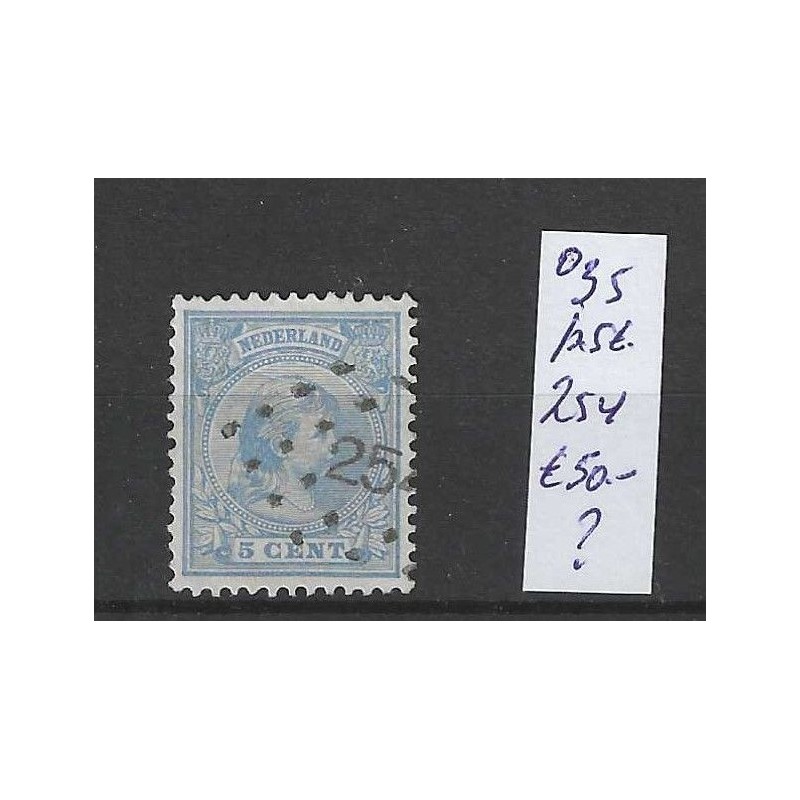 Nederland 35 met puntstempel 254  VFU/gebruikt CV 50 €