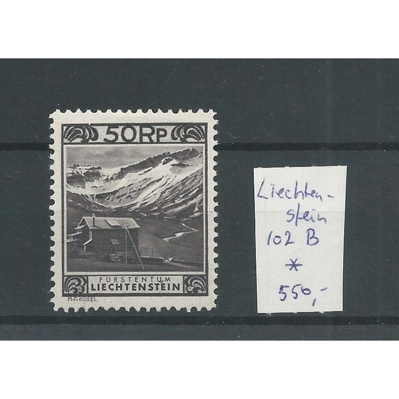 Liechtenstein 102B Landschaften & Fürsten  MH/unused  CV 700 €
