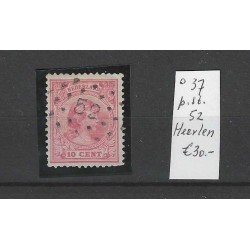 Netherlands 37 with numeral dot cancel 52 VFU/used CV 30 €