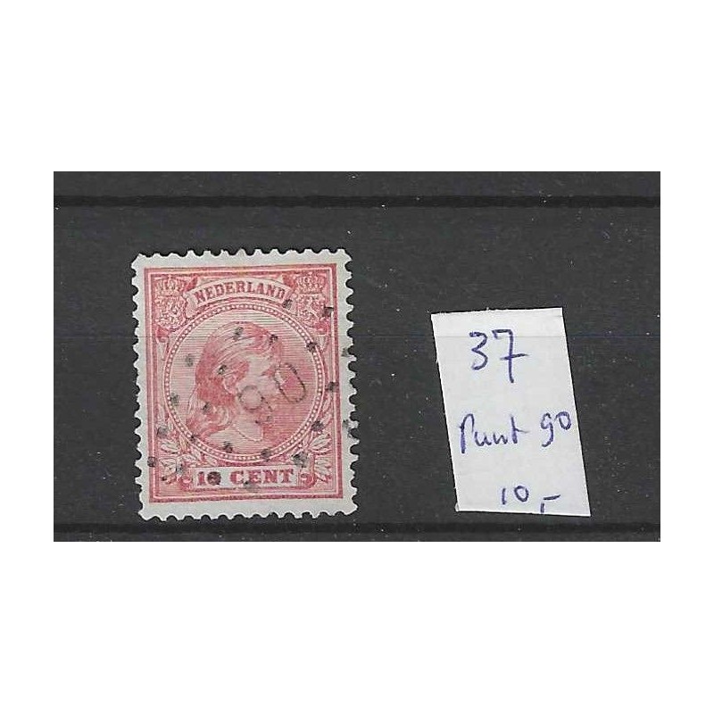 Netherlands 37 with numeral dot cancel 90 VFU/used CV 10 €