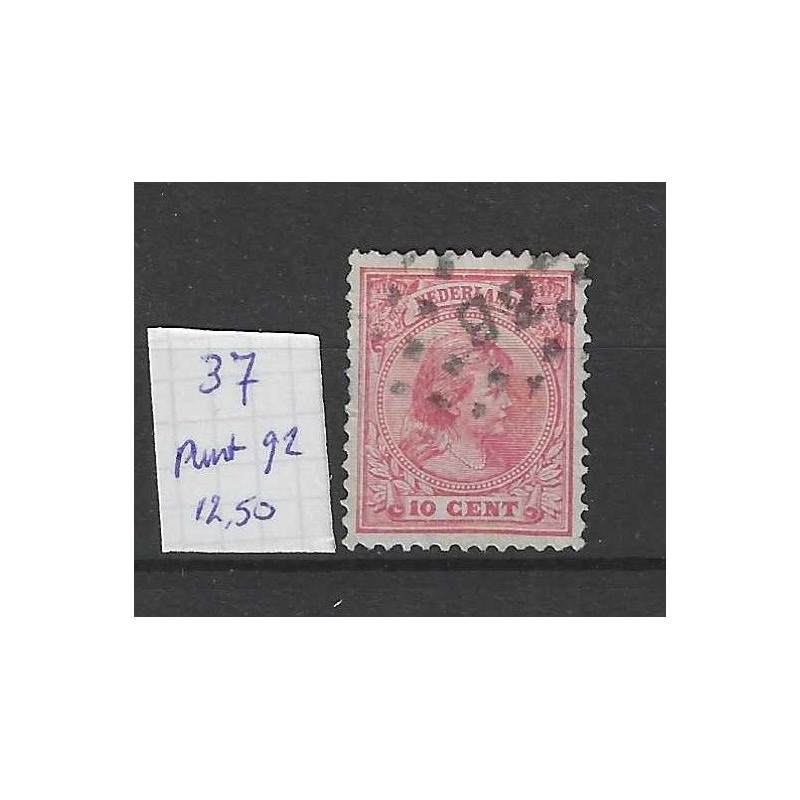Netherlands 37 with numeral dot cancel 92 VFU/used CV 12 €