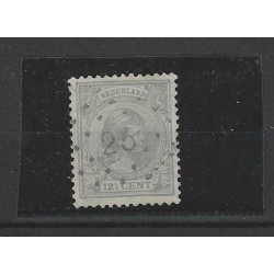 Netherlands 38 with numeral dot cancel 25 VFU/used CV 175 € schaafplekje