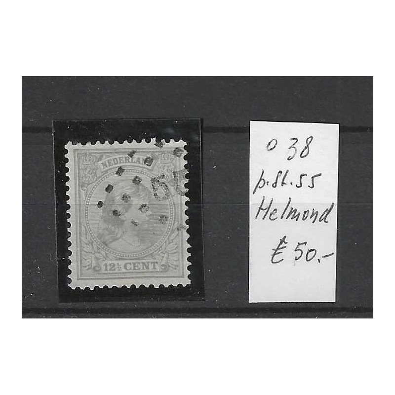 Netherlands 38 with numeral dot cancel  55 VFU/used CV 50 €