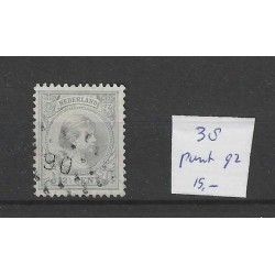 Netherlands 38 with numeral dot cancel  90 VFU/used CV 15 €