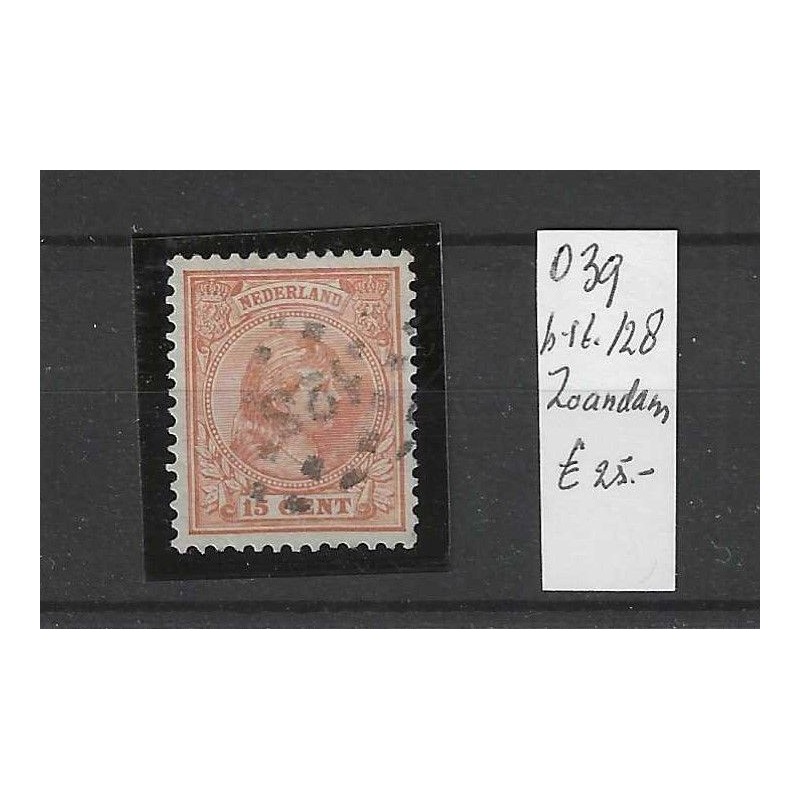 Nederland 39 met puntstempel  128 VFU/gebruikt CV 25 €