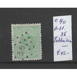 Netherlands 40 with numeral dot cancel  35 VFU/used CV 45 €