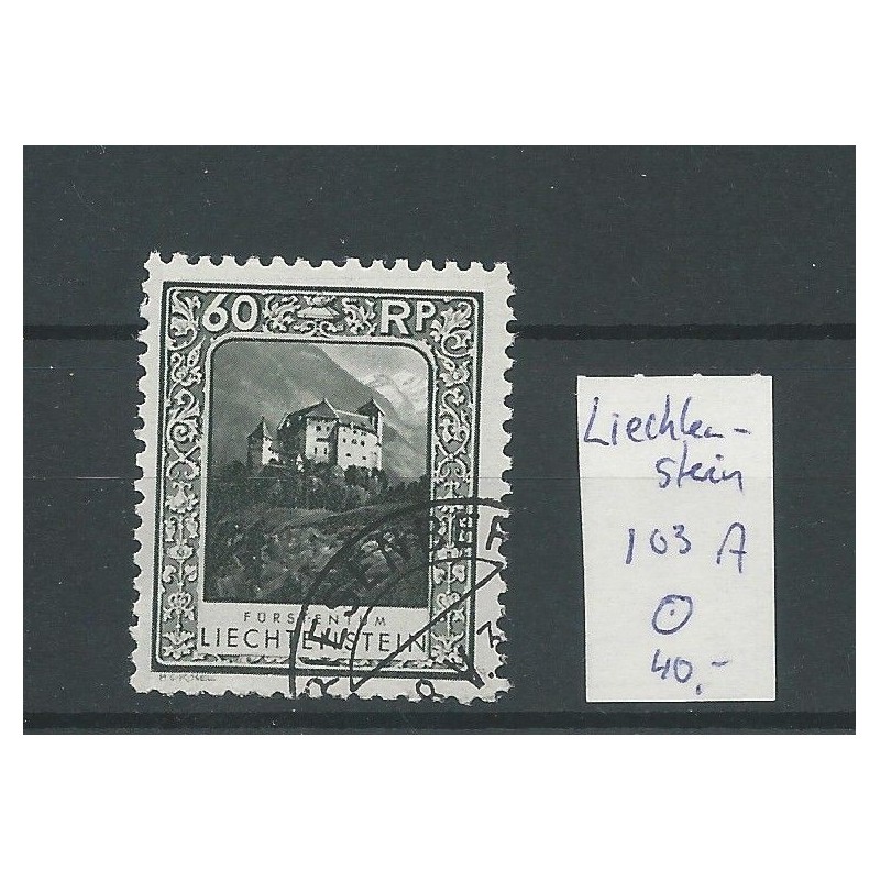 Liechtenstein 103A Landschaften & Fürsten  VFU/gebr  CV 50 €