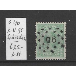 Netherlands 40 with numeral dot cancel  95 VFU/used CV 25 €