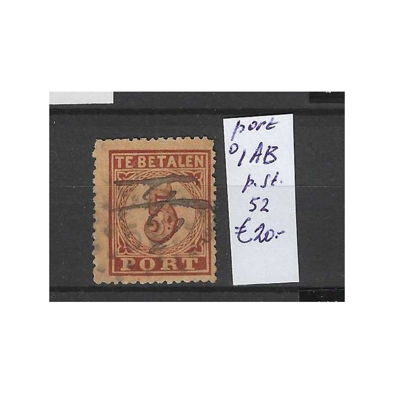 Nederland P1AB  port met puntstempel  52 VFU/gebruikt CV 35 €