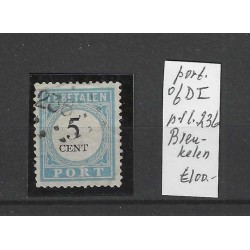Netherlands P6D-I postage due with numeral dot cancel  236 VFU/used CV 105 €