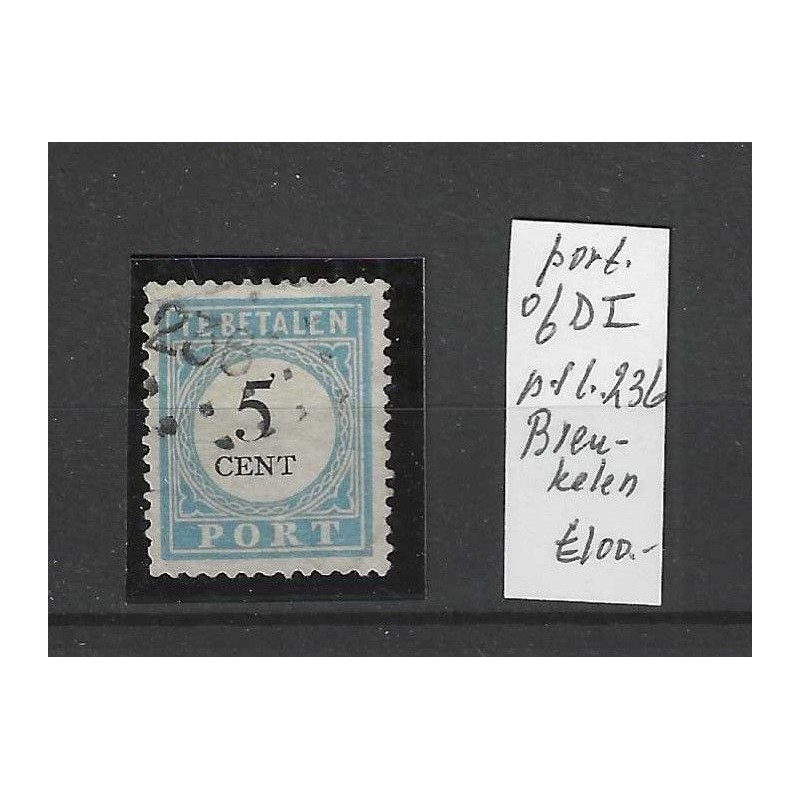 Nederland P6D-I port met puntstempel  236 VFU/gebruikt CV 105 €