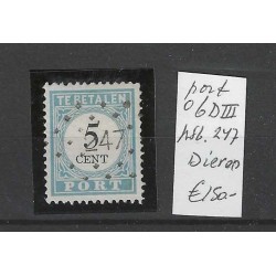 Netherlands P6D-III postage due with numeral dot cancel  247 VFU/used CV 155 €