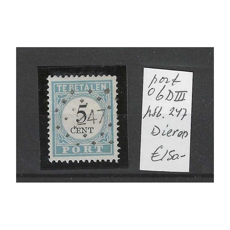 Nederland P6D-III port met puntstempel  247 VFU/gebruikt CV 155 €