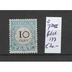 Netherlands P7D-III postage due with numeral dot cancel  177 VFU/used CV 25 €