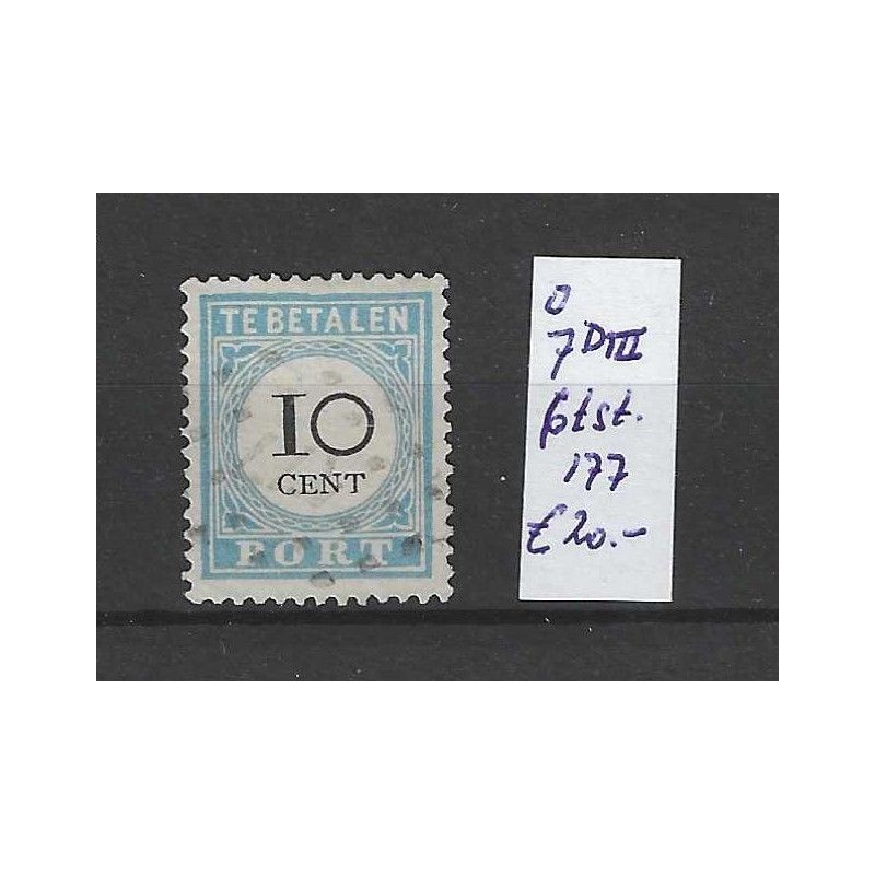 Netherlands P7D-III postage due with numeral dot cancel  177 VFU/used CV 25 €