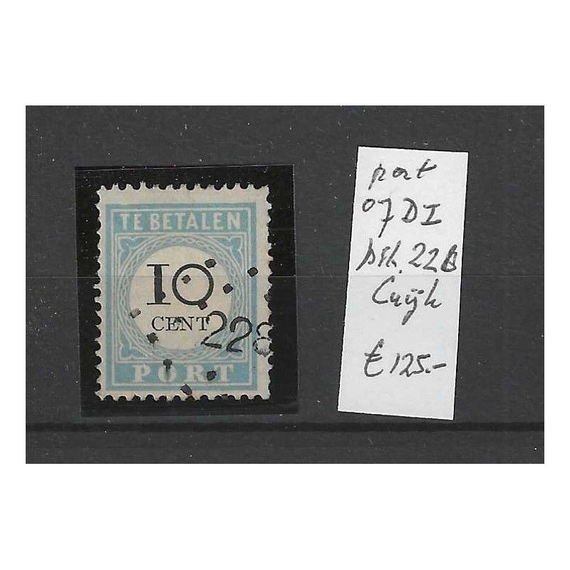 Nederland P7D-I port met puntstempel  228 VFU/gebruikt CV 130 €