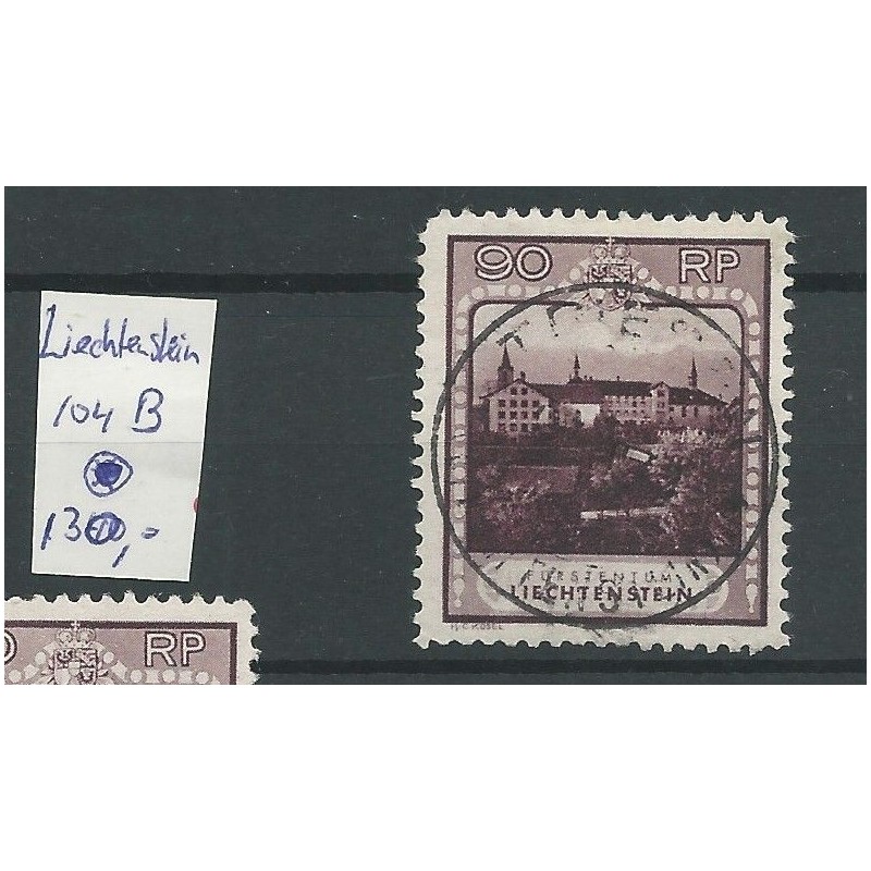Liechtenstein 104B Landschaften & Fürsten  VFU/gebr  CV 160 €