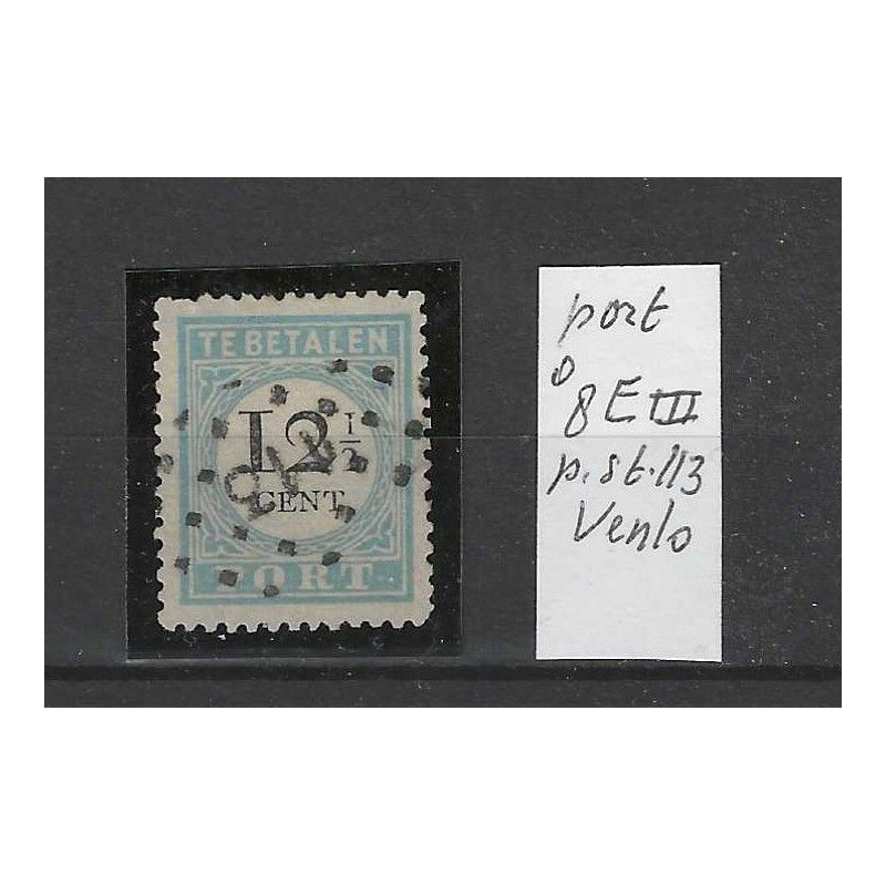 Nederland P8E-III port met puntstempel  113 VFU/gebruikt CV 47 €