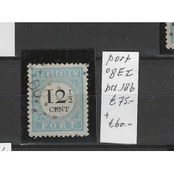 Netherlands P8E-I postage due with numeral dot cancel  186 VFU/used CV 135 €