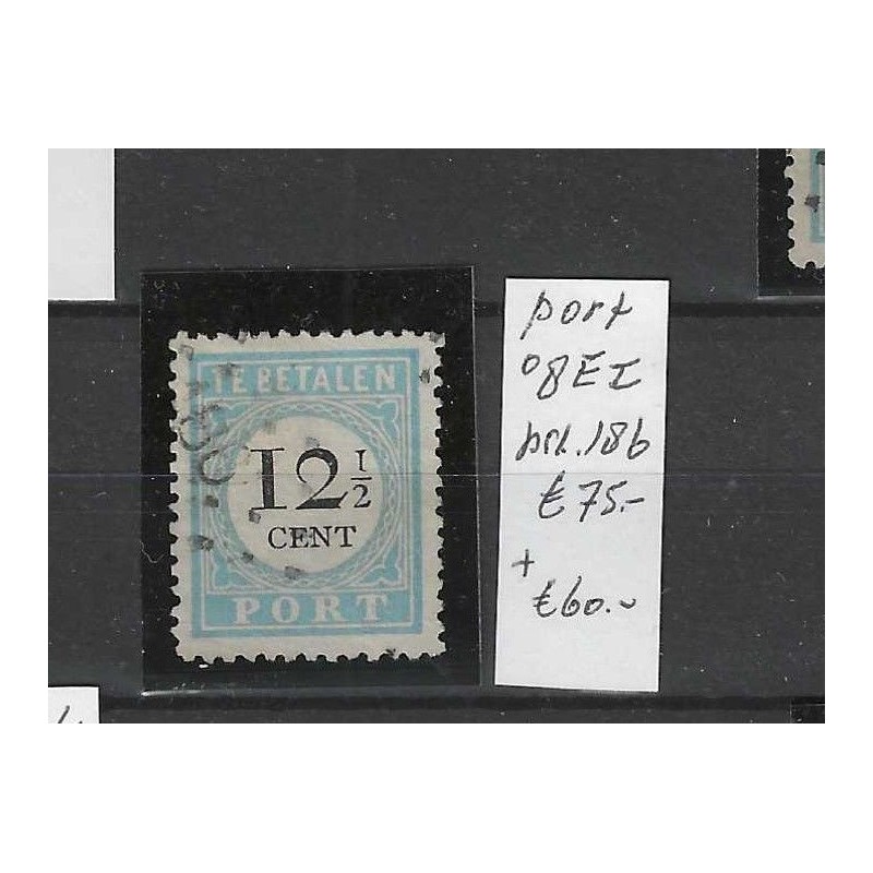 Netherlands P8E-I postage due with numeral dot cancel  186 VFU/used CV 135 €
