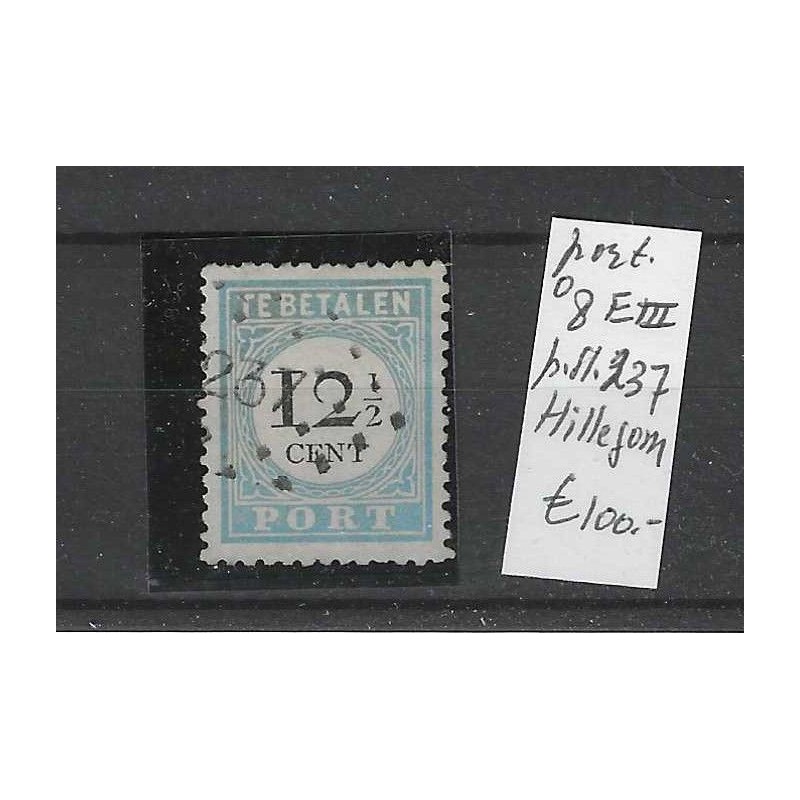 Netherlands P8E-III postage due with numeral dot cancel  237 VFU/used CV 140 €