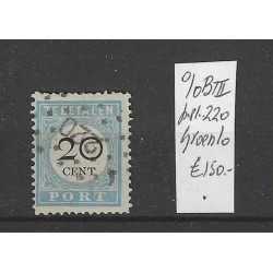 Netherlands P10B-III postage due with numeral dot cancel  220 VFU/used CV 150 €