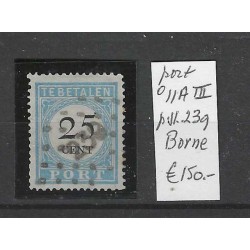 Netherlands P11A-II postage due with numeral dot cancel  239 VFU/used CV 168 €