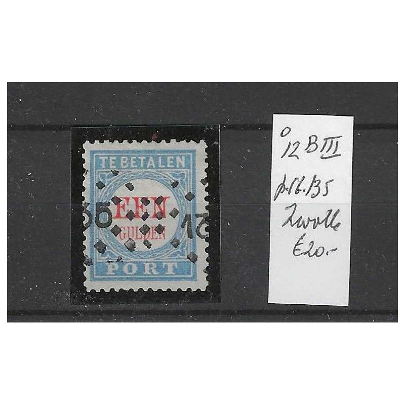 Nederland P12B-III port met puntstempel  135 VFU/gebruikt CV 60 €