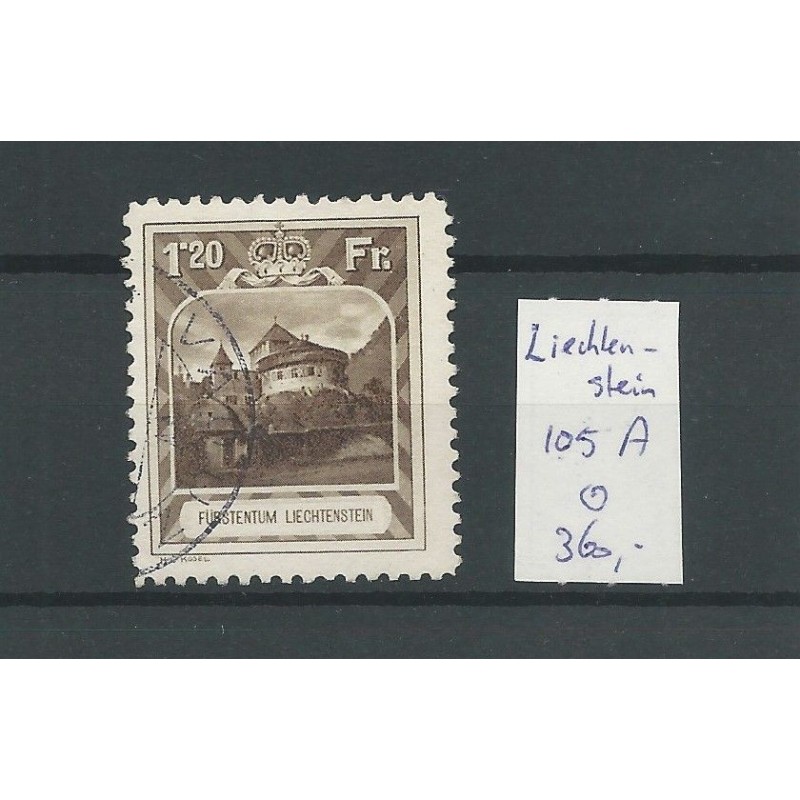 Liechtenstein 105A Landschaften & Fürsten  VFU/used  CV 450 €