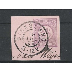Nederland 33 met "DIRKSLAND 1899" grootrond VFU/gebruikt CV 75 €