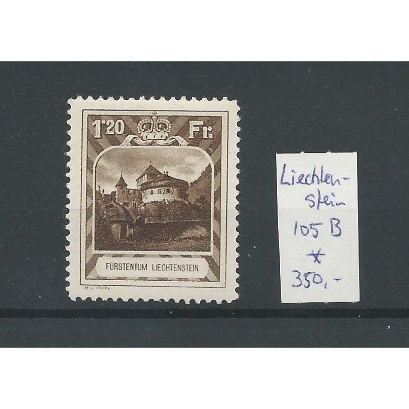 Liechtenstein 105B Landschaften & Fürsten  MH/unused  CV 450 €