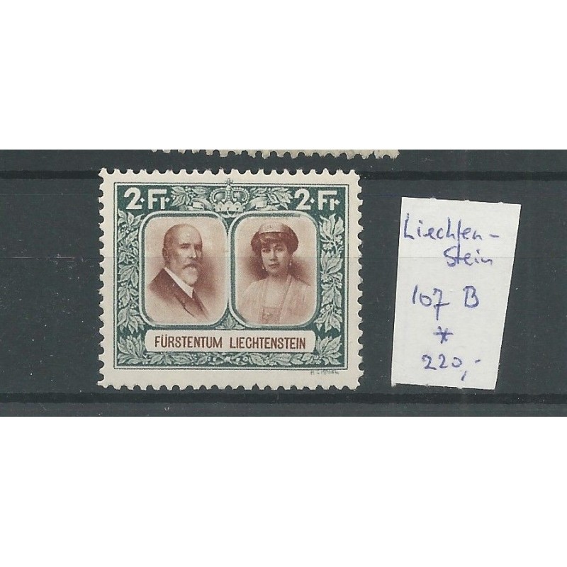Liechtenstein 107B Landschaften & Fürsten  MH/unused  CV 240 €