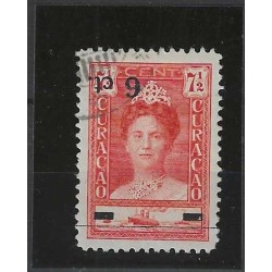 Curaçao 100f  Inverted overprint VFU/used CV 350  €