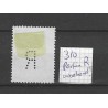 Netherlands 310  with  perfin " R "  VFU/used  CV ?? € onbekend perfincatalogus