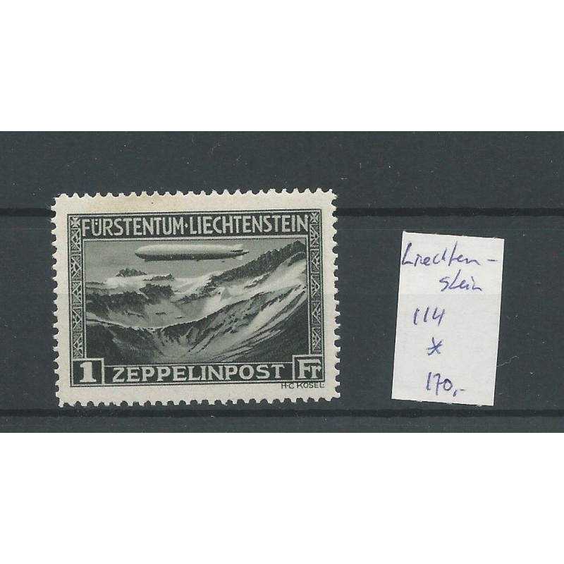 Liechtenstein 114  ZEPPELIN  Airmail  MH/unused  CV 200 €