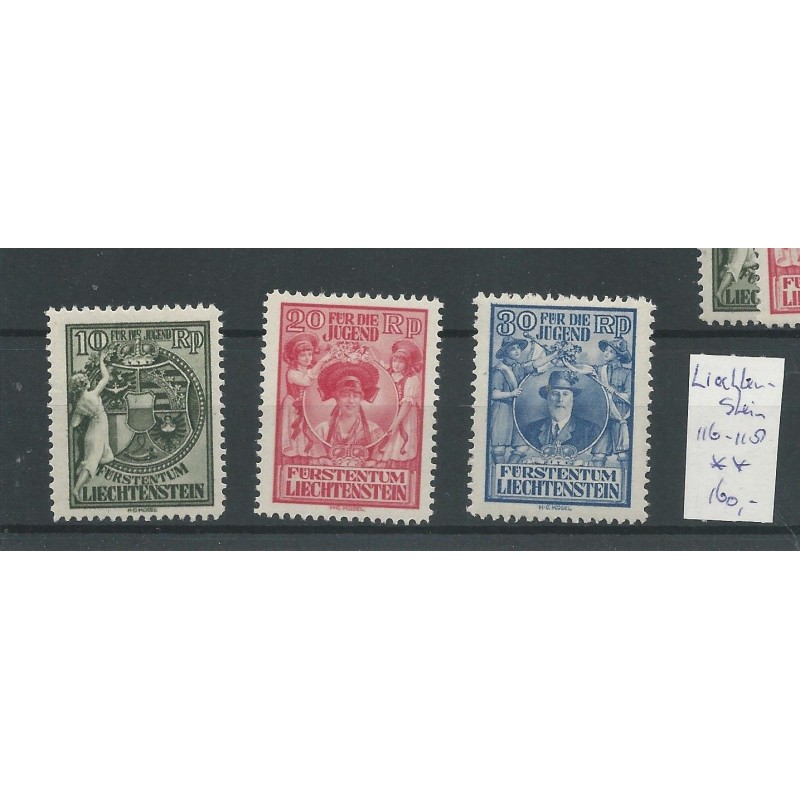 Liechtenstein 116-118 Jügendsorge MNH  CV 200 €