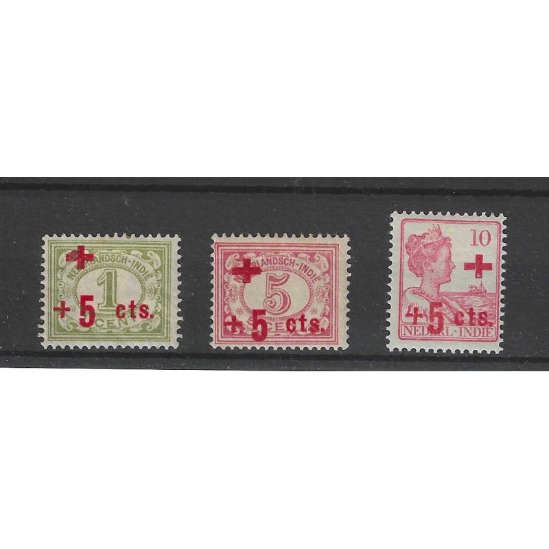 Dutch East Indies 135-137 Red Cross MH/unused CV 25 €
