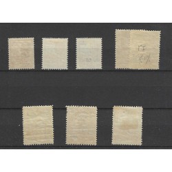 Dutch East Indies 142-148, 145a Provisional issue MH/unused CV 40 €
