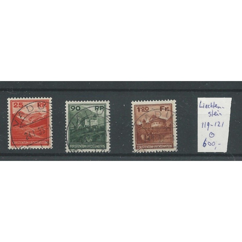 Liechtenstein 119-121 Landschaften  VFU/used  CV 600 €