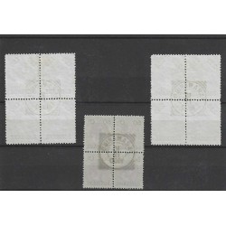 Suriname 34-36 Hulpuitgifte blokken van 4 VFU/gebr  CV 180 €